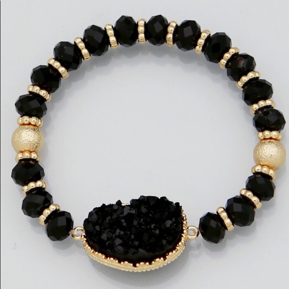 Black Druzy Bracelet